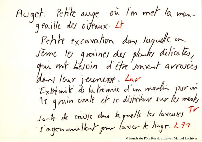 Enquête n° 6. Paroles de paysans : les mots des campagnes, en hommage à Marcel Lachiver