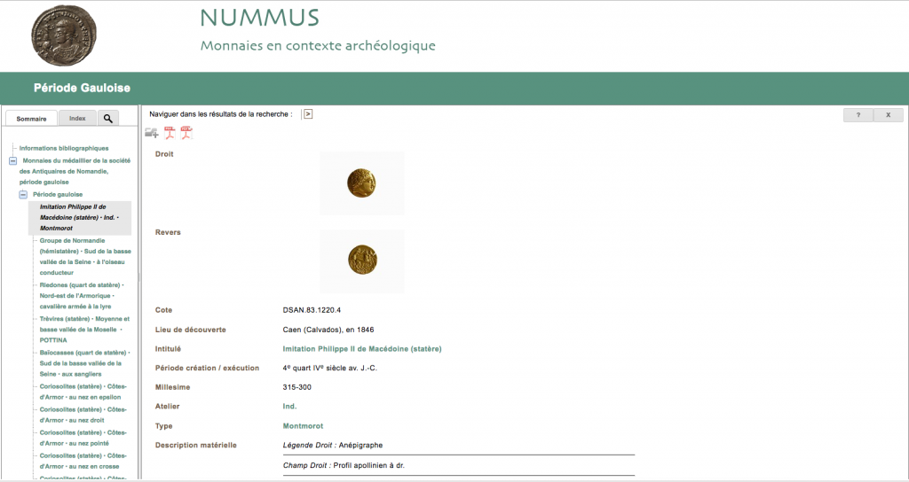 Capture d'écran du site Numnus